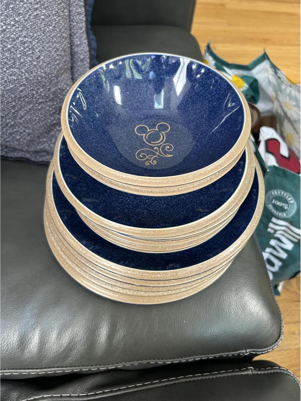 Disney Parks Authentic Dinner ware - Blue Speckled Plates 1